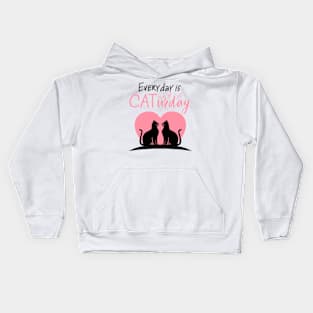 Everyday is caturday Kids Hoodie